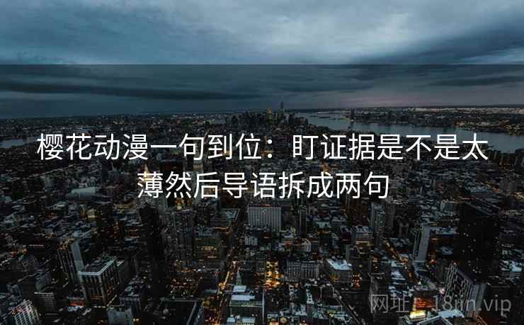 樱花动漫一句到位：盯证据是不是太薄然后导语拆成两句